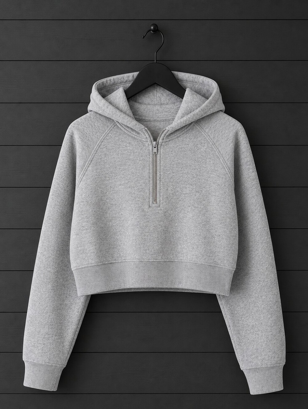 Vuori Relaxed Crop Half Zip Hoodie Gray Size Small - Picture 3 of 7